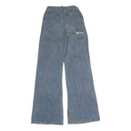 CHUANG GAO Womens Regular Blue Denim Jeans Wide-Leg Cotton Zip W22 L32