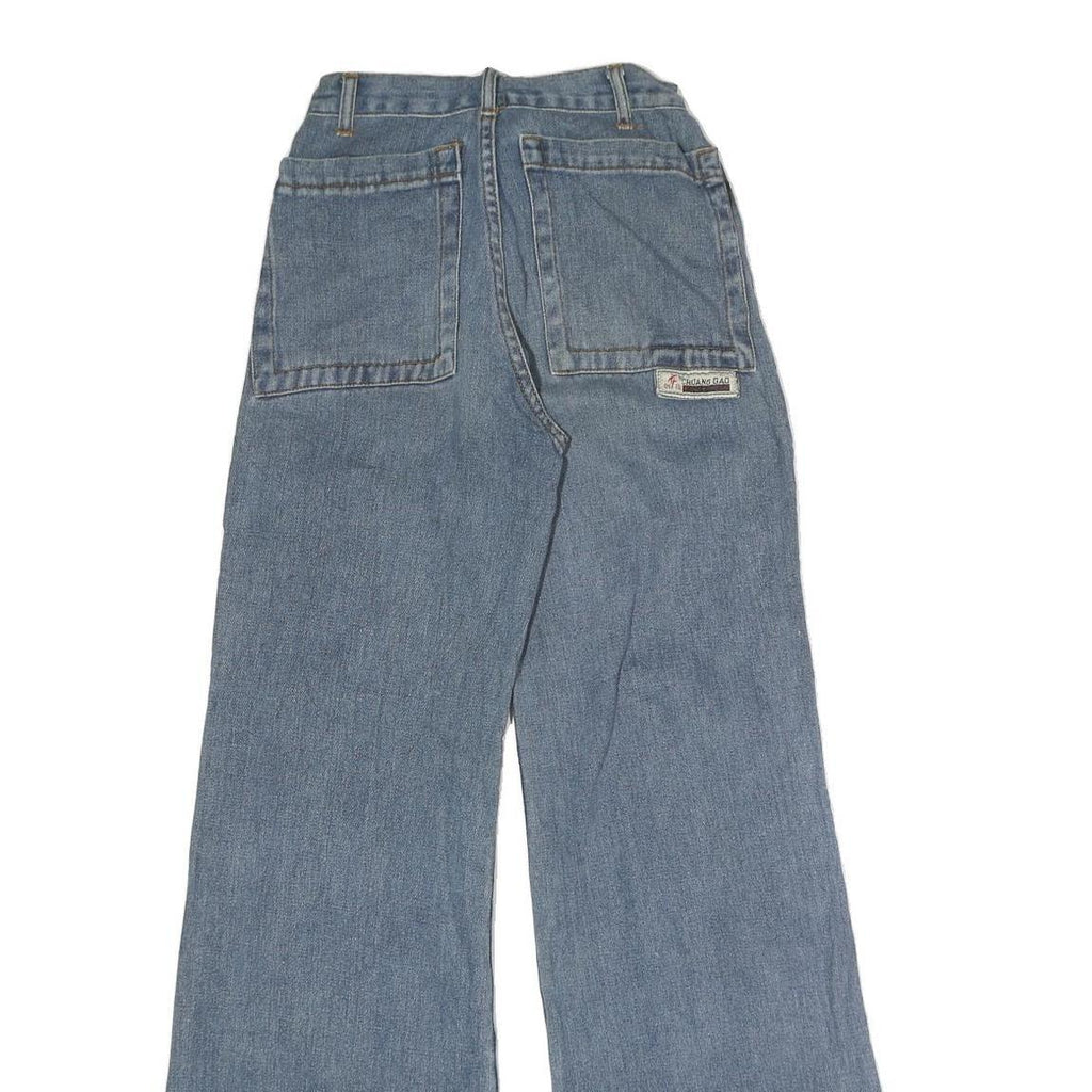 CHUANG GAO Womens Regular Blue Denim Jeans Wide-Leg Cotton Zip W22 L32