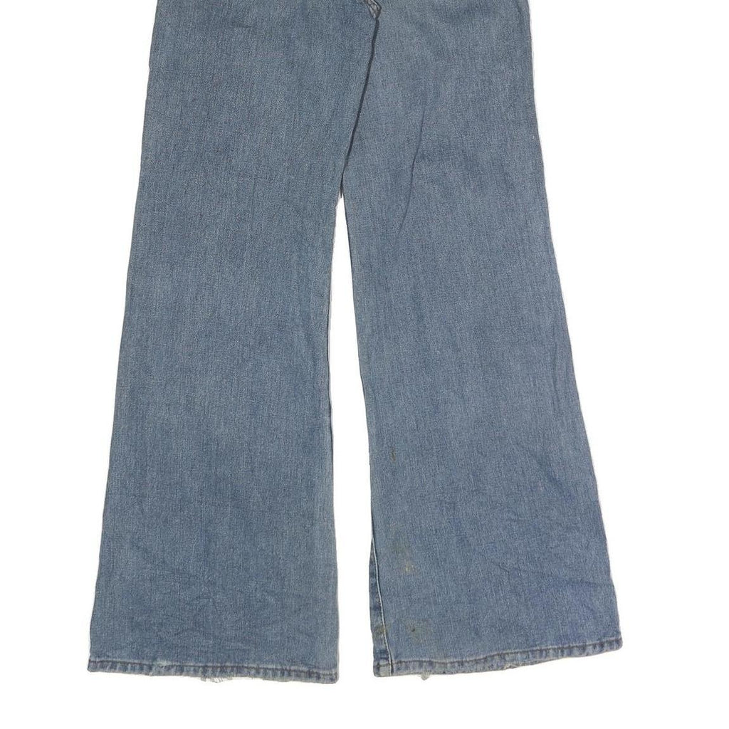 CHUANG GAO Womens Regular Blue Denim Jeans Wide-Leg Cotton Zip W22 L32