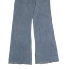 CHUANG GAO Womens Regular Blue Denim Jeans Wide-Leg Cotton Zip W22 L32