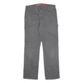 DICKIES Mens Cotton Blend Grey Regular Straight Trousers W32 L32 Workwear