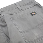 DICKIES Mens Cotton Blend Grey Regular Straight Trousers W32 L32 Workwear
