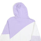 PUMA Womens Purple & White Colourblock Pullover Hoodie XS Casual Cotton Blend