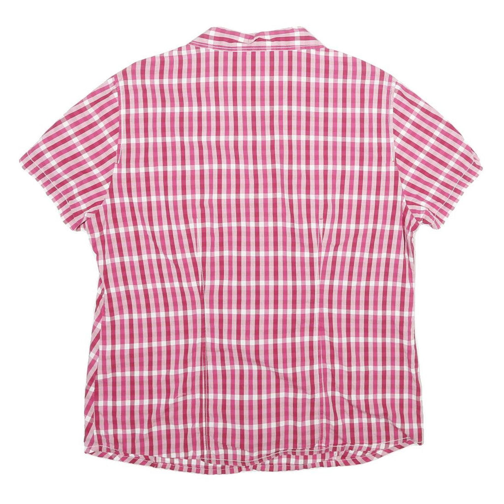 JACK WOLFSKIN Womens Pink & White Check Shirt XL Outdoor Casual Button-Up