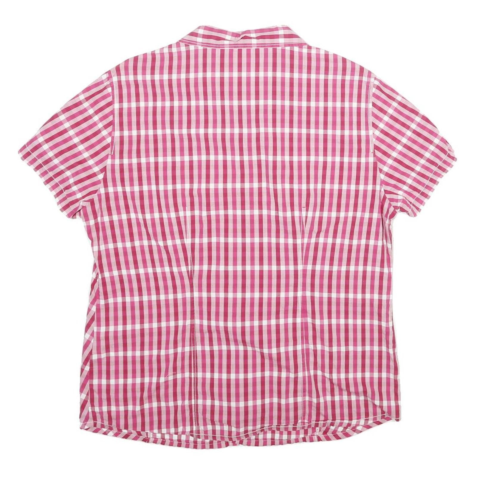 JACK WOLFSKIN Womens Pink & White Check Shirt XL Outdoor Casual Button-Up