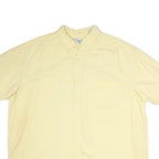 PENMAN Mens Yellow Cotton Shirt XL Button Down Short Sleeve Casual Summer