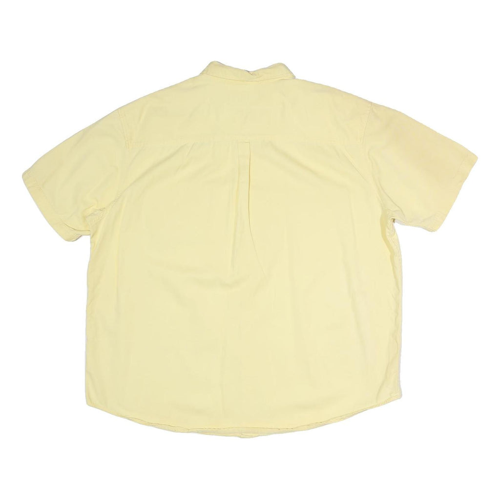 PENMAN Mens Yellow Cotton Shirt XL Button Down Short Sleeve Casual Summer