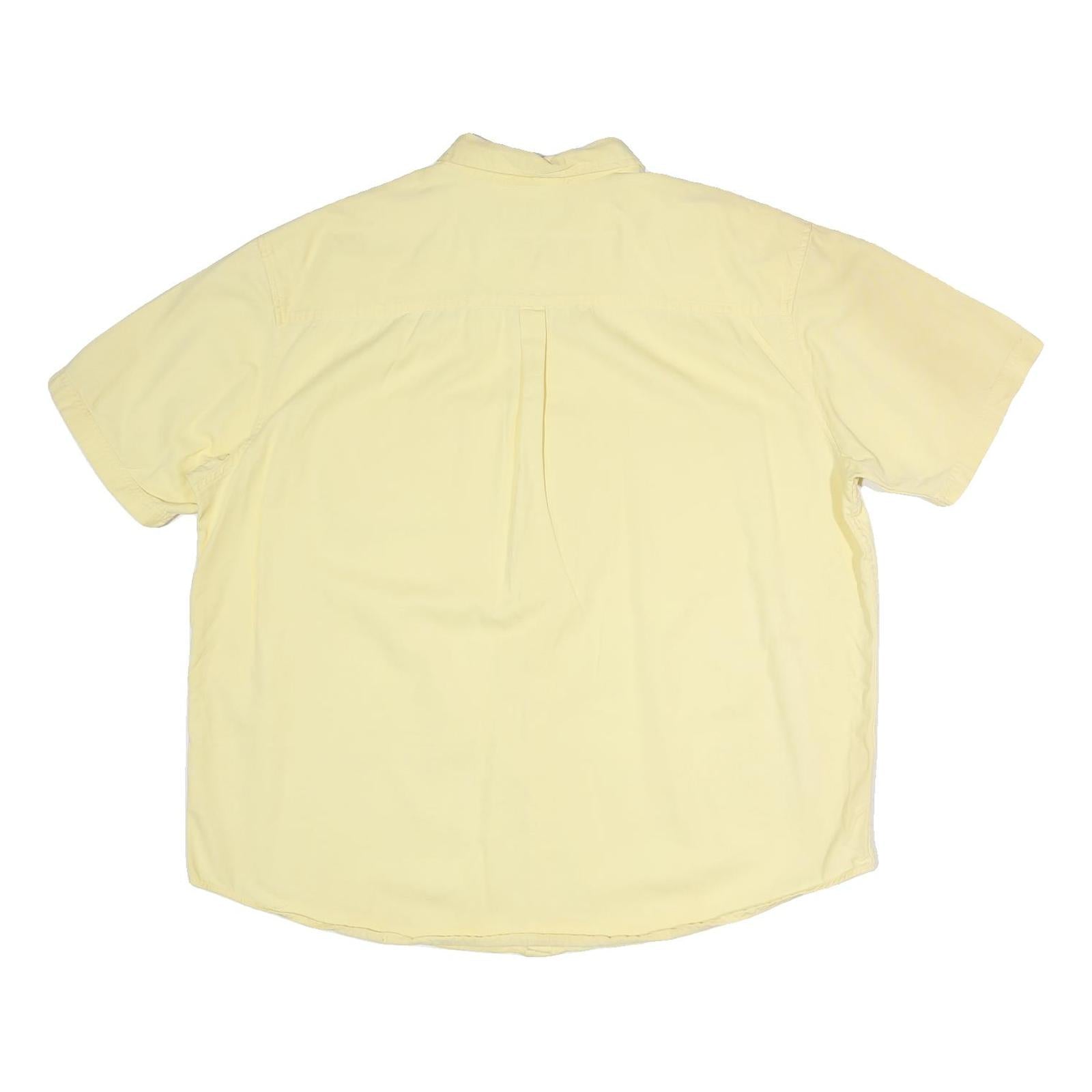 PENMAN Mens Yellow Cotton Shirt XL Button Down Short Sleeve Casual Summer