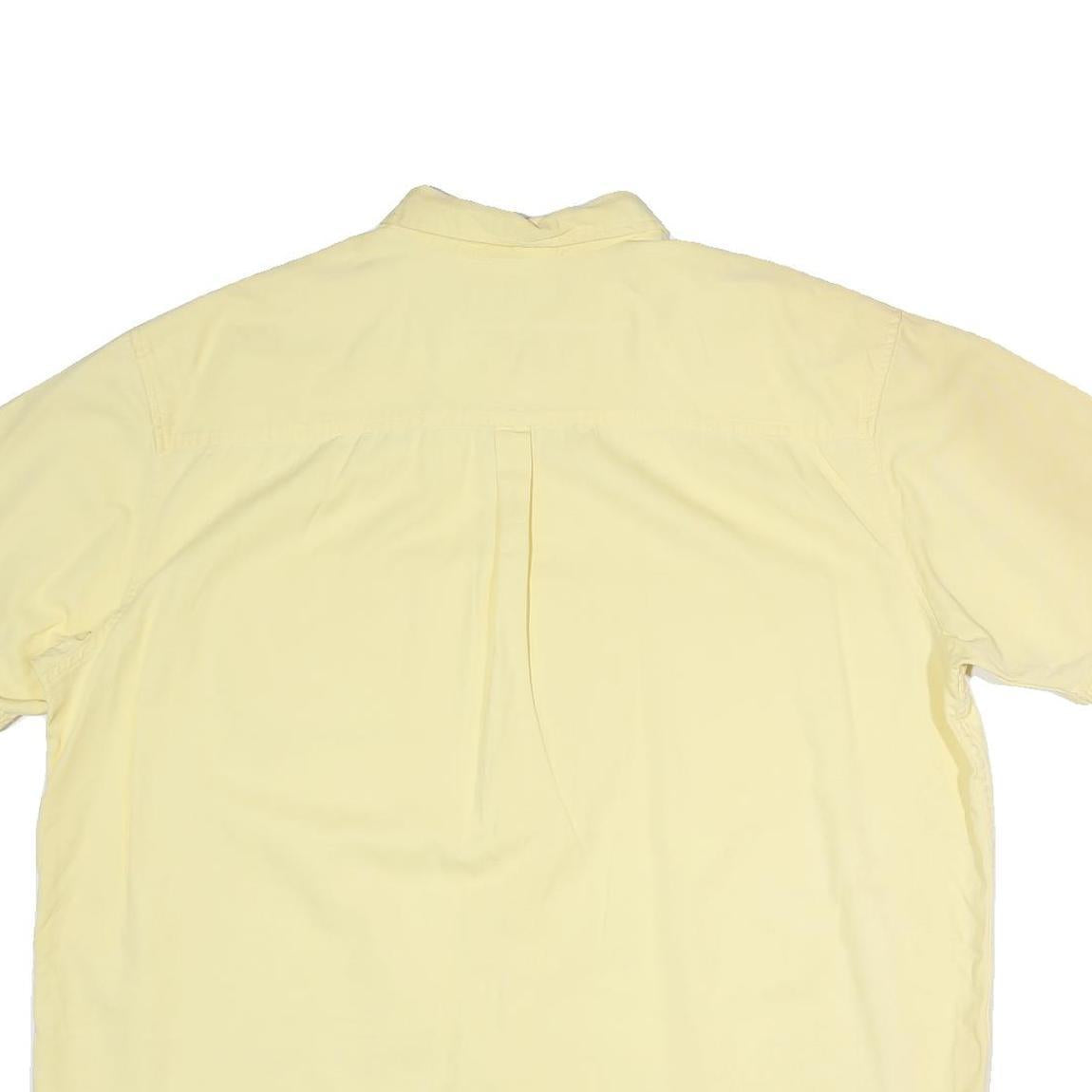 PENMAN Mens Yellow Cotton Shirt XL Button Down Short Sleeve Casual Summer