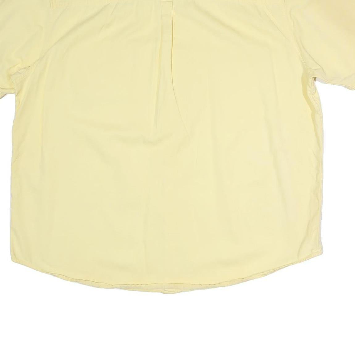 PENMAN Mens Yellow Cotton Shirt XL Button Down Short Sleeve Casual Summer
