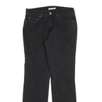 LEVI'S 505 Womens Black Regular Straight Denim Raw W29 L32 Classic Zip Jeans