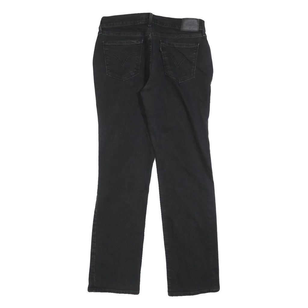 LEVI'S 505 Womens Black Regular Straight Denim Raw W29 L32 Classic Zip Jeans