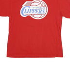 MAJESTIC Mens Red Los Angeles Clippers T-Shirt L Short Sleeve Crew Neck