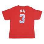 MAJESTIC Mens Red Los Angeles Clippers T-Shirt L Short Sleeve Crew Neck