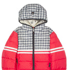 BOGNER Fire+Ice Womens Puffer Jacket Red Hooded Colourblock UK 14