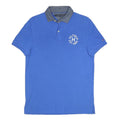 TOMMY HILFIGER Mens Blue Short Sleeve Plain S Cotton Blend Polo Shirt
