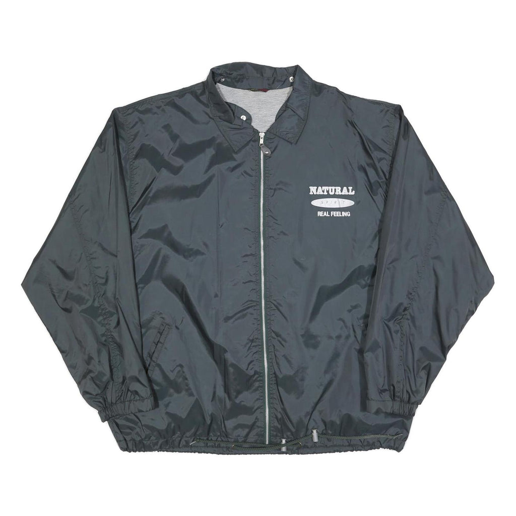JINGLERS Mens Black Natural Spirit Zip Jacket XL Polyester Blend Plain