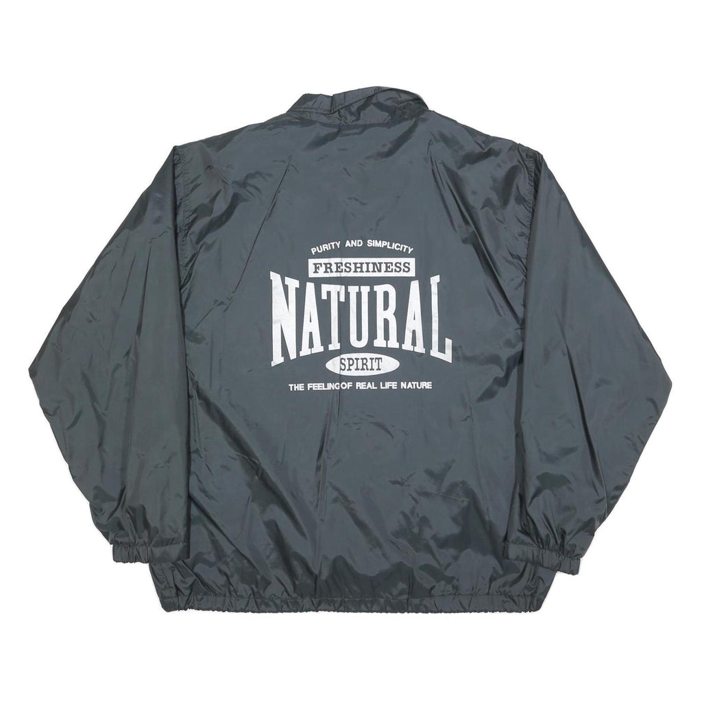 JINGLERS Mens Black Natural Spirit Zip Jacket XL Polyester Blend Plain