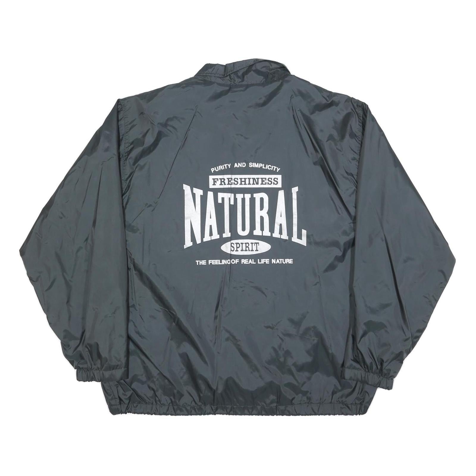 JINGLERS Mens Black Natural Spirit Zip Jacket XL Polyester Blend Plain