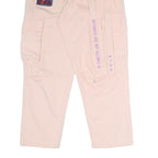 COURSEMYS Womens Cotton Blend Pink Relaxed Cargo Trousers W26 L27 Drawstring