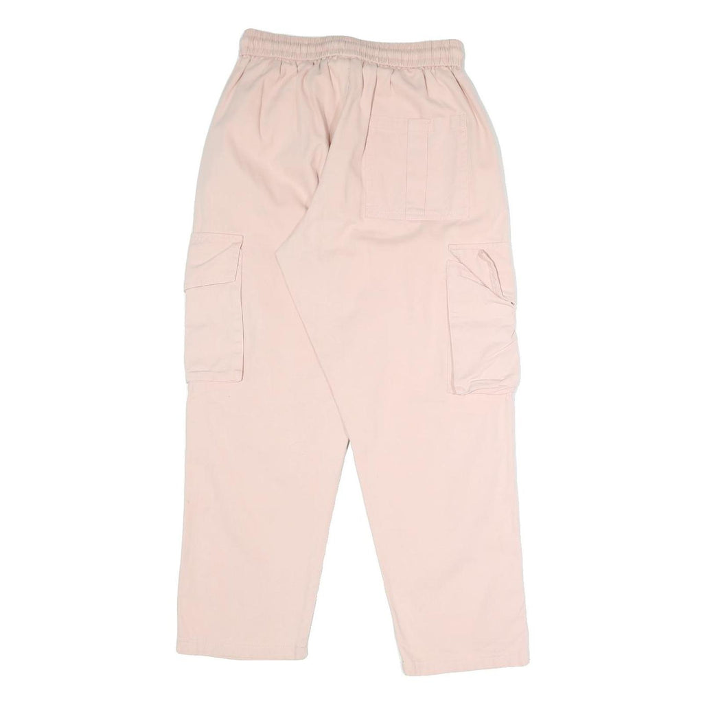 COURSEMYS Womens Cotton Blend Pink Relaxed Cargo Trousers W26 L27 Drawstring