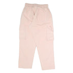 COURSEMYS Womens Cotton Blend Pink Relaxed Cargo Trousers W26 L27 Drawstring