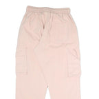 COURSEMYS Womens Cotton Blend Pink Relaxed Cargo Trousers W26 L27 Drawstring