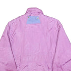 Womens Pink Purple Zip Jacket M Polyester Blend Plain Casual Outerwear
