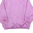 Womens Pink Purple Zip Jacket M Polyester Blend Plain Casual Outerwear
