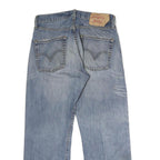 LEVI'S 501 Mens Jeans Blue Regular Straight Denim Medium W32 L27 Classic Button