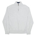 NAUTICA Mens Jumper Grey 1/4 Zip Tight Knit L