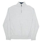 NAUTICA Mens Jumper Grey 1/4 Zip Tight Knit L