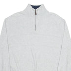 NAUTICA Mens Jumper Grey 1/4 Zip Tight Knit L