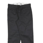 DICKIES Mens Black Relaxed Straight Trousers W34 L28 Workwear Zip Closure