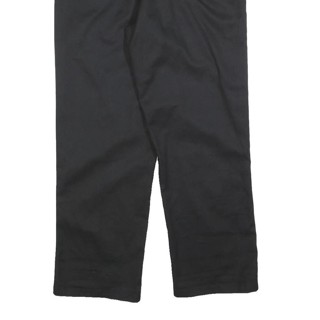 DICKIES Mens Black Relaxed Straight Trousers W34 L28 Workwear Zip Closure