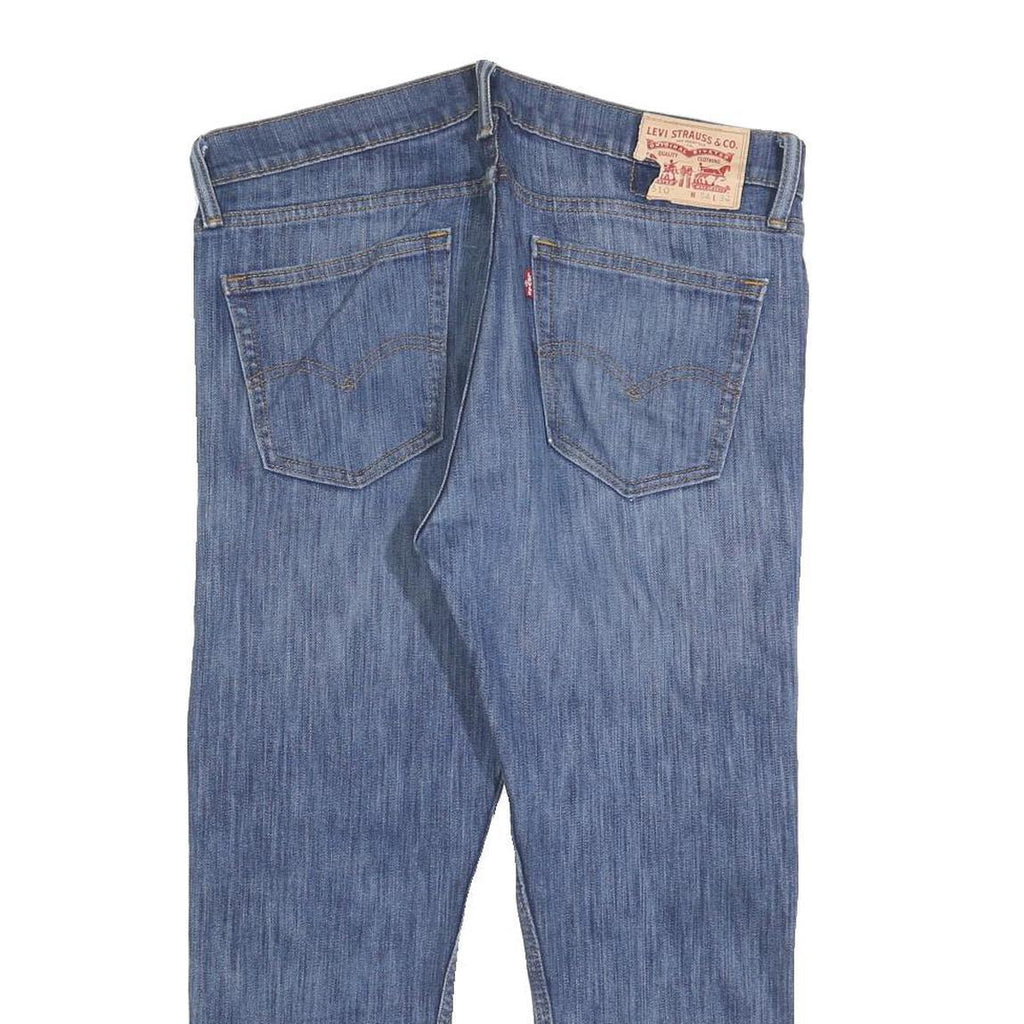 LEVI'S 510 Mens Jeans Blue Regular Slim Denim Medium W34 L25 Classic Zip Closure