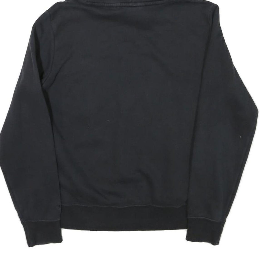 CHAMPION Womens Black Hoodie L Cotton Blend Pullover Logo Hooded Sweatshirt