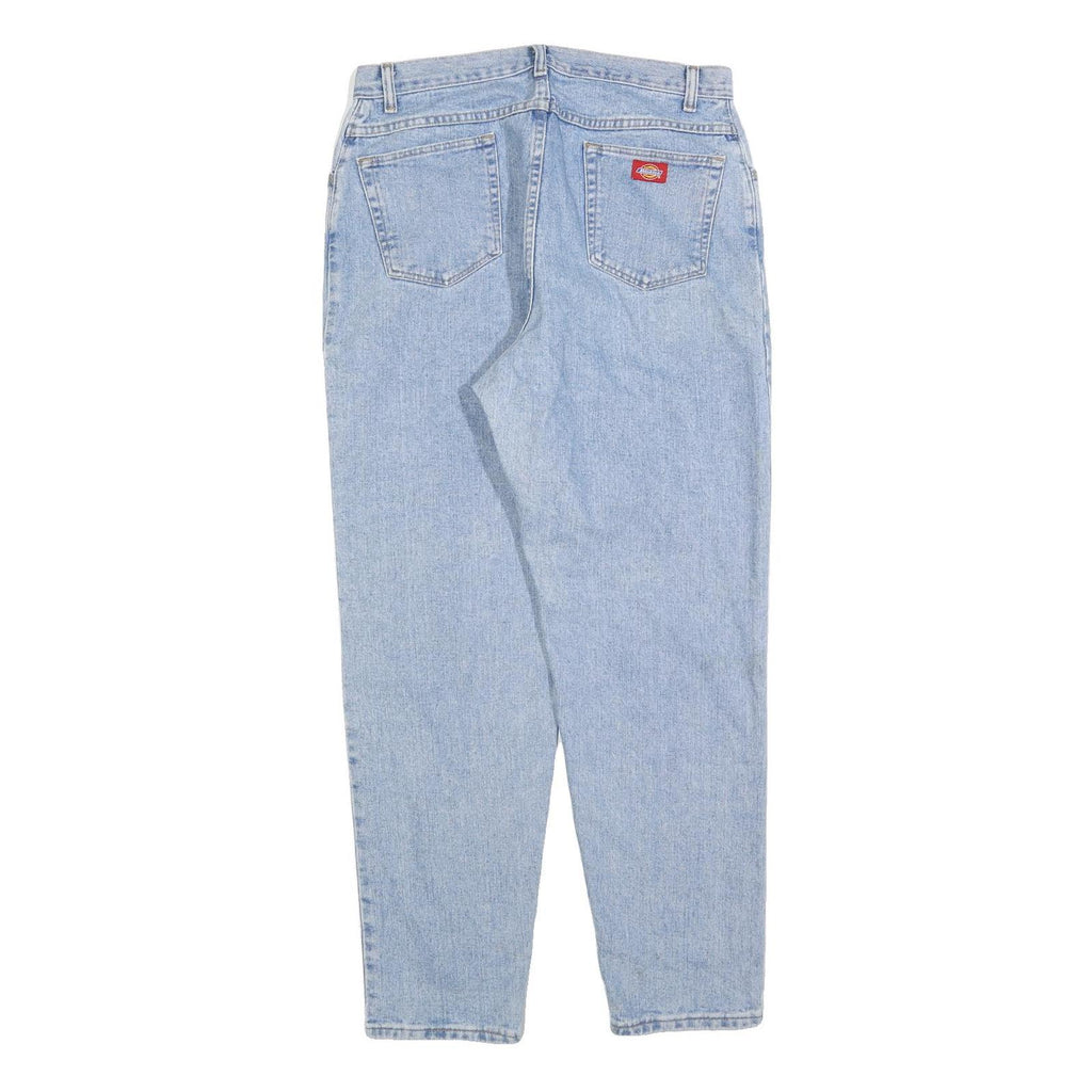 DICKIES Womens Jeans Blue Regular Straight Denim Light W32 L30 Classic Fit