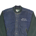 WEARGUARD Mens Blue & Green Denim Jacket XL Cotton Blend Button Casual Workwear