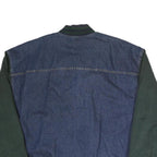 WEARGUARD Mens Blue & Green Denim Jacket XL Cotton Blend Button Casual Workwear