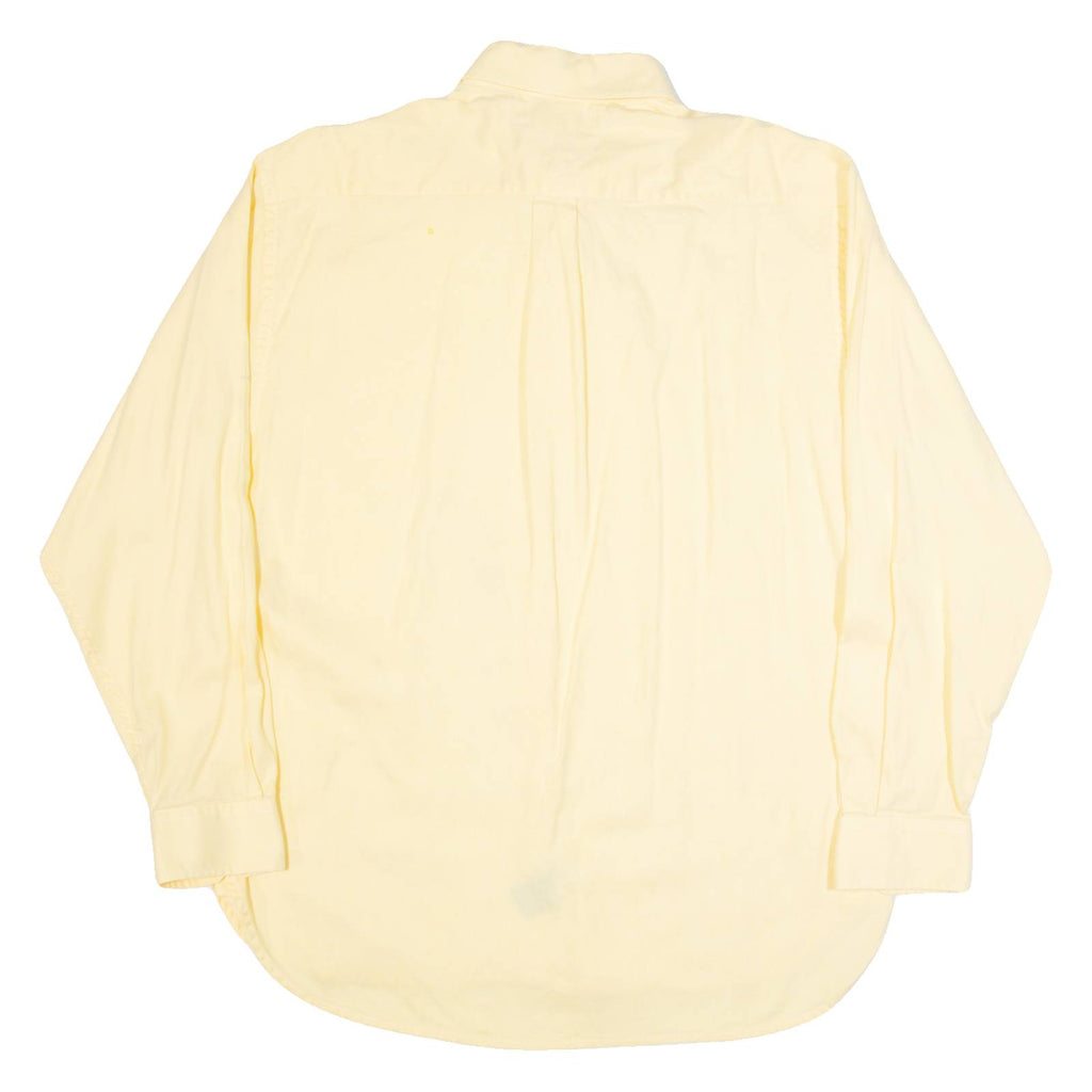 TOMMY HILFIGER Mens Shirt Yellow Pinstripe Long Sleeve L