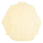 TOMMY HILFIGER Mens Shirt Yellow Pinstripe Long Sleeve L