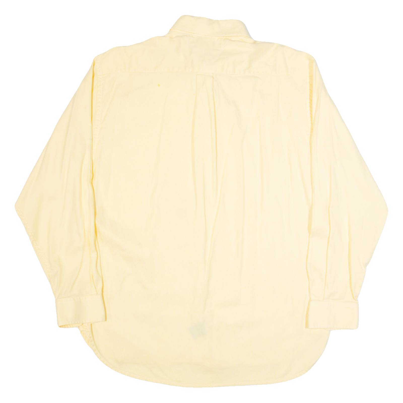 TOMMY HILFIGER Mens Shirt Yellow Pinstripe Long Sleeve L