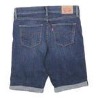 LEVI'S Womens Denim Blue Casual Shorts Floral Embroidery S W28