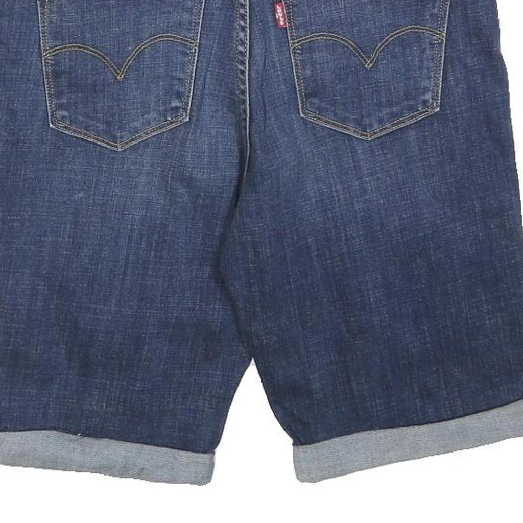 LEVI'S Womens Denim Blue Casual Shorts Floral Embroidery S W28