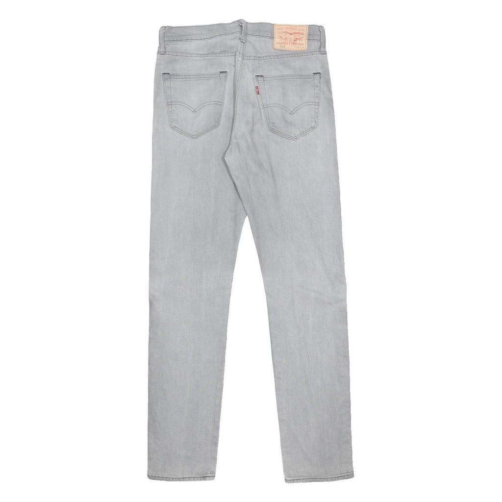 LEVI'S 522 Mens Jeans Slim Skinny Denim Light Wash Cotton Blend W30 L34 Zip
