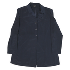 TAIFUN Womens Navy Button Jacket M Polyester Blend Plain Classic