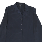 TAIFUN Womens Navy Button Jacket M Polyester Blend Plain Classic