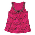 M&S Womens Pink Printed Sleeveless Scoop Neck Top UK 14 Embellished Neckline