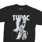2PAC Mens Black Graphic T-Shirt S Short Sleeve Crew Neck Cotton Blend